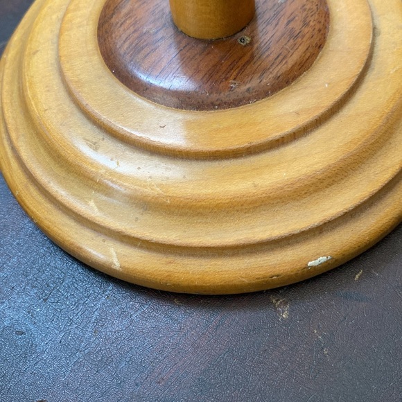 Midcentury wood candle holders. - Picture 10 of 12